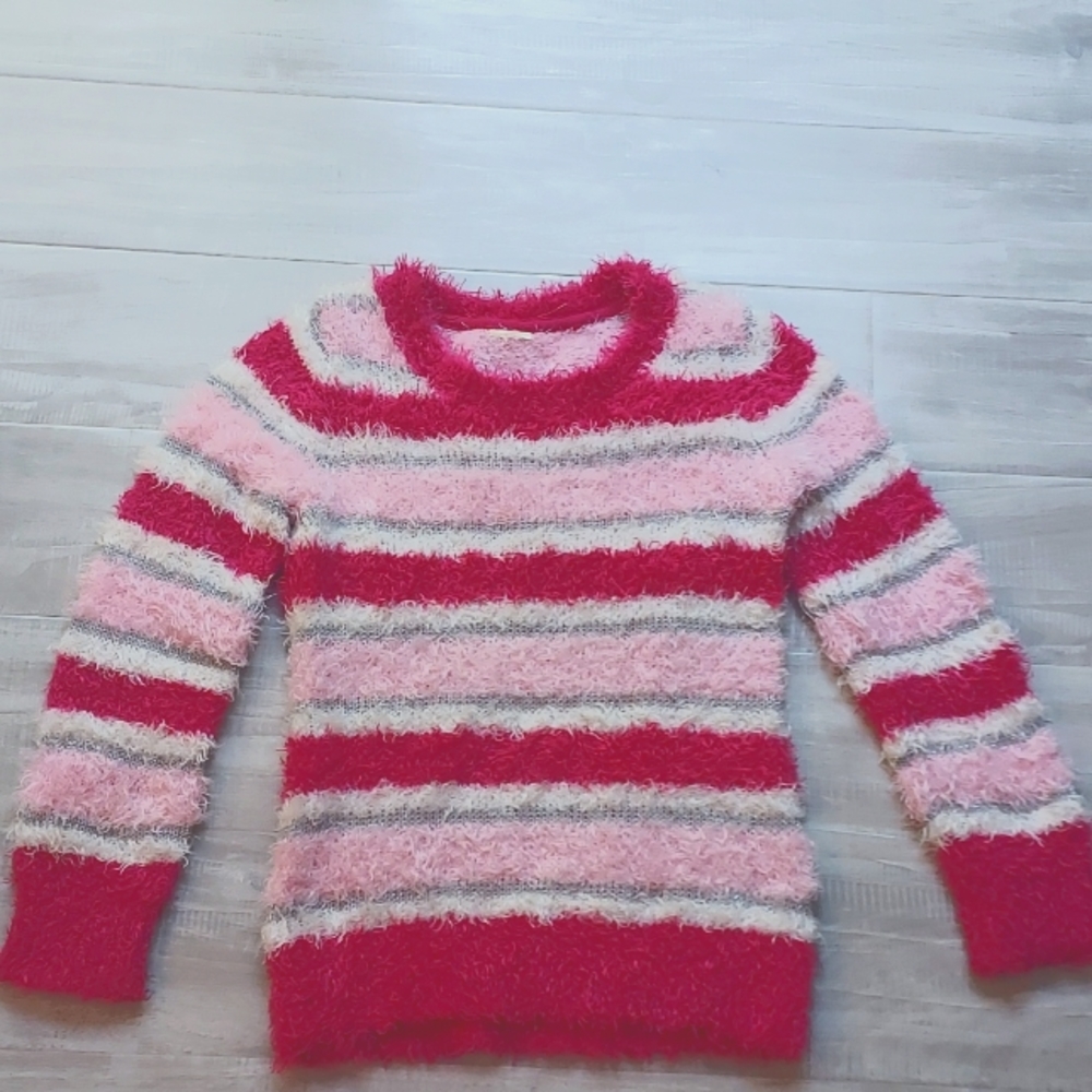 Very fuzzy pink sweater